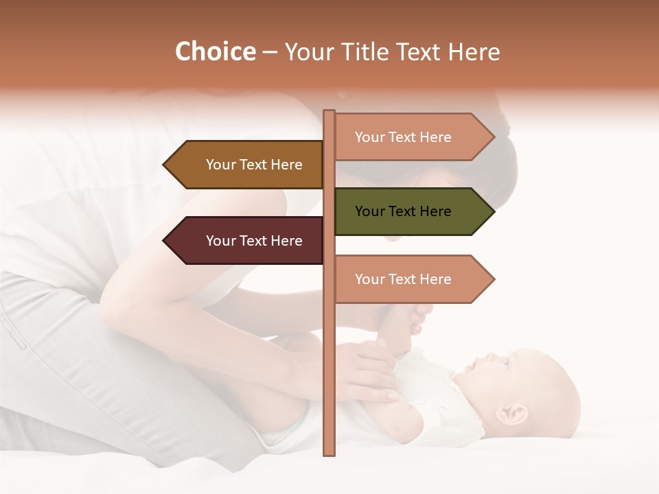 White Touch Girl PowerPoint Template