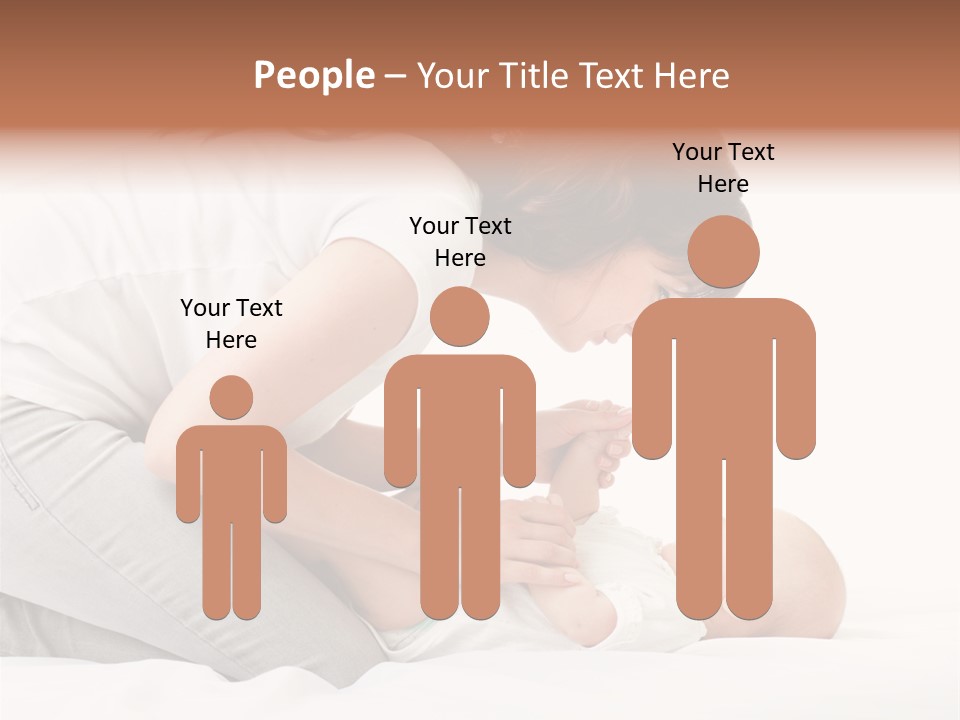 White Touch Girl PowerPoint Template