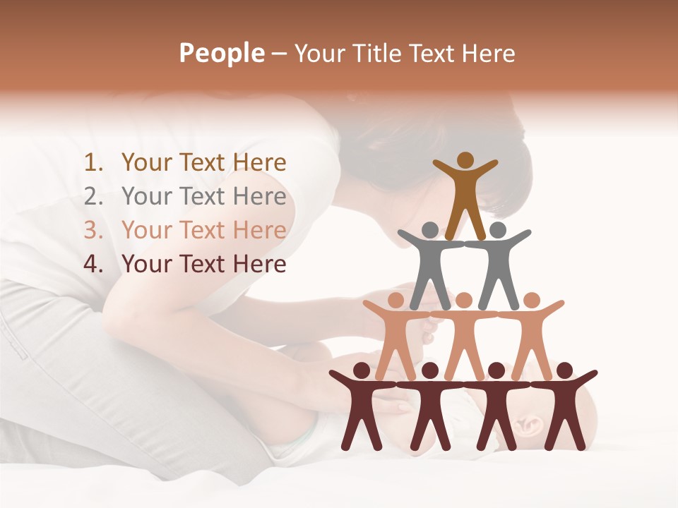 White Touch Girl PowerPoint Template