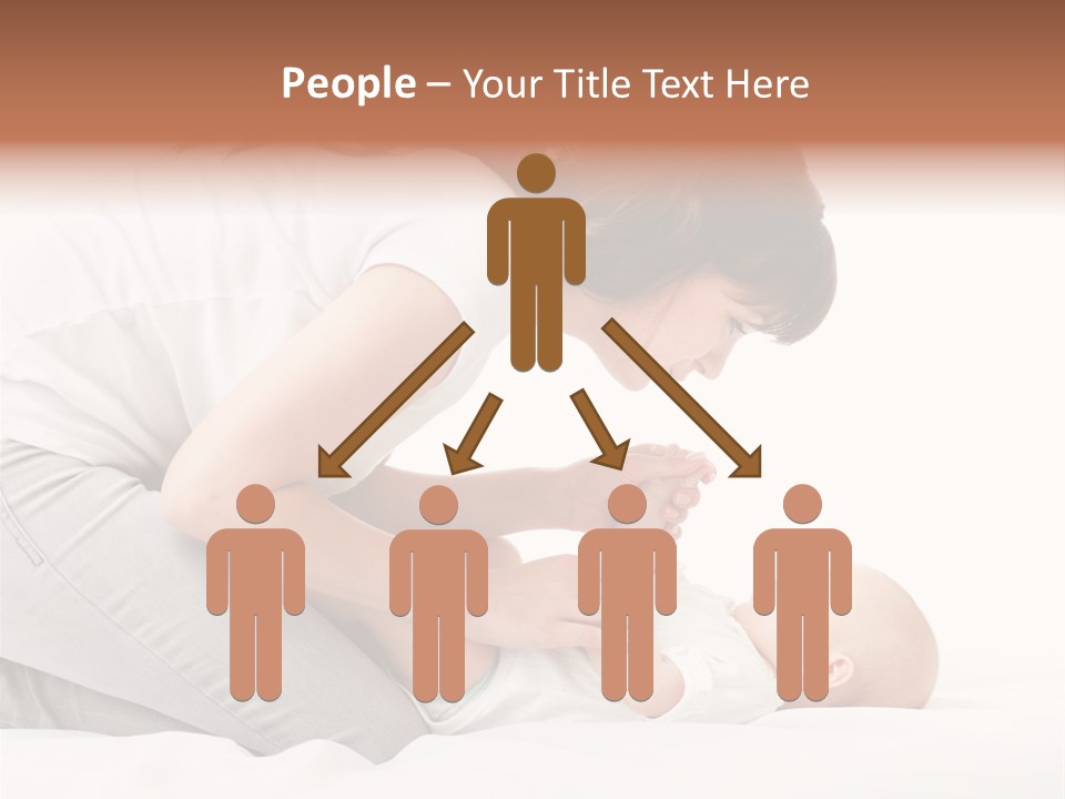 White Touch Girl PowerPoint Template