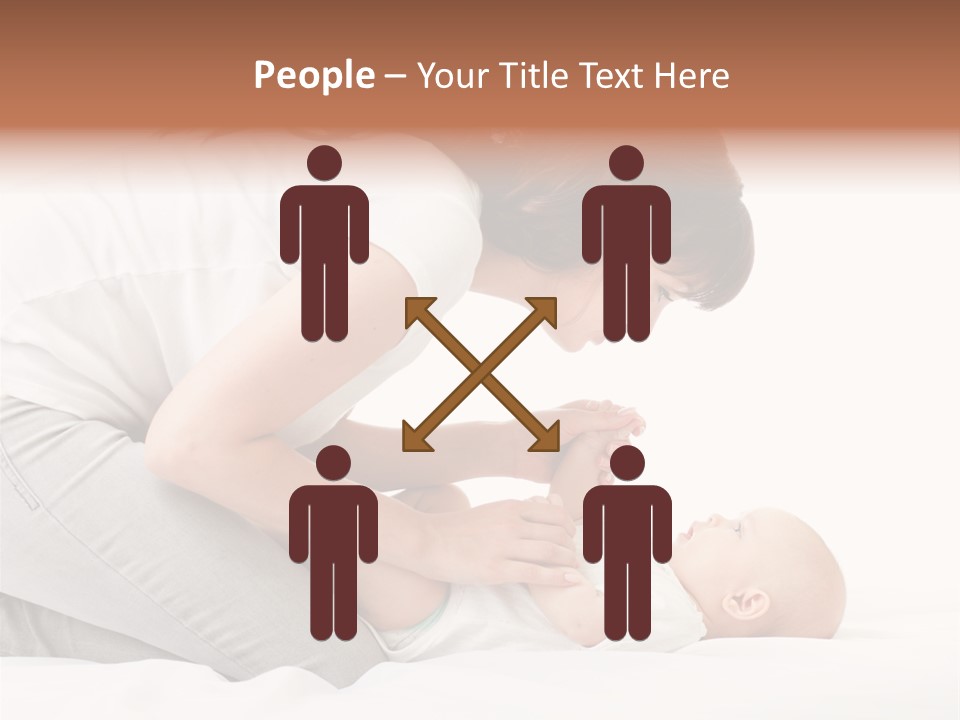 White Touch Girl PowerPoint Template