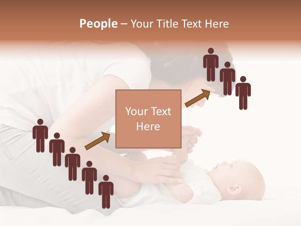 White Touch Girl PowerPoint Template