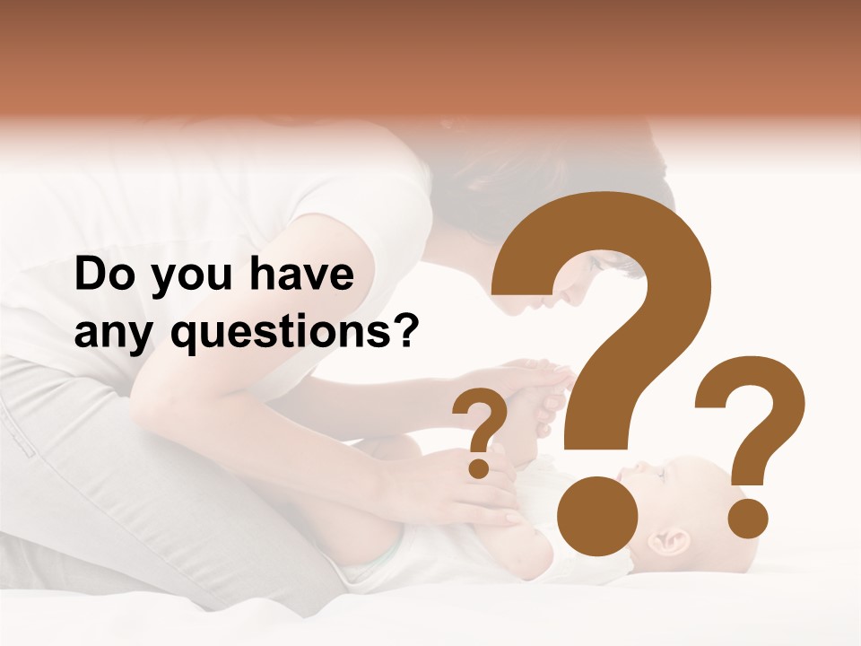 White Touch Girl PowerPoint Template