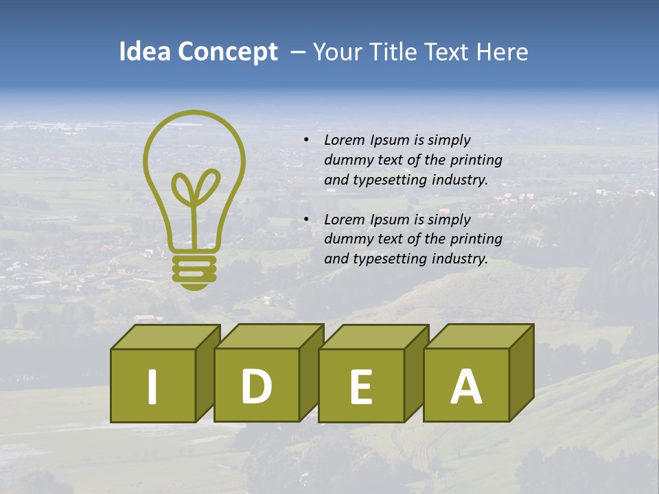 Green Holiday Suburb PowerPoint Template