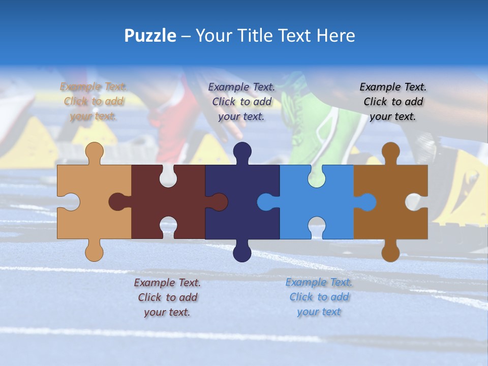 Athletic Sports Sporty Tartan PowerPoint Template