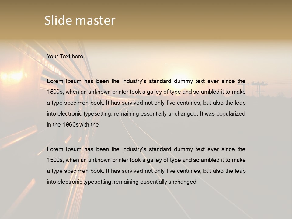 Railroad Corporate Rays PowerPoint Template