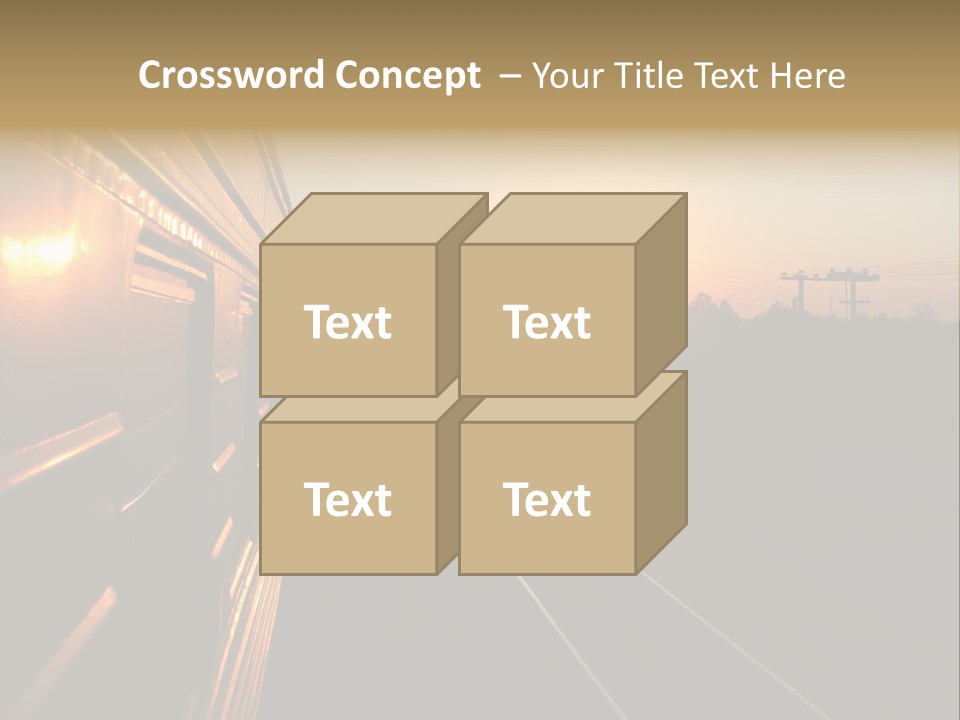 Railroad Corporate Rays PowerPoint Template