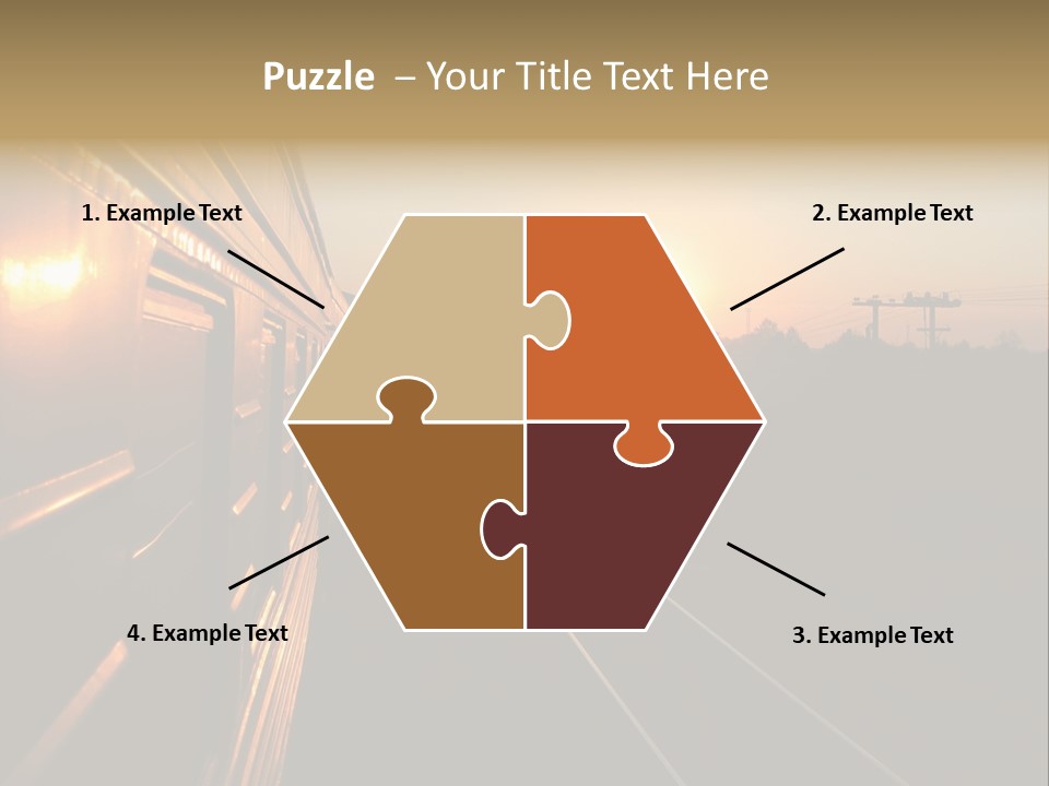 Railroad Corporate Rays PowerPoint Template