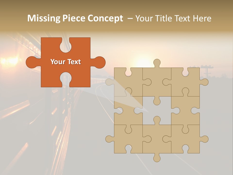 Railroad Corporate Rays PowerPoint Template