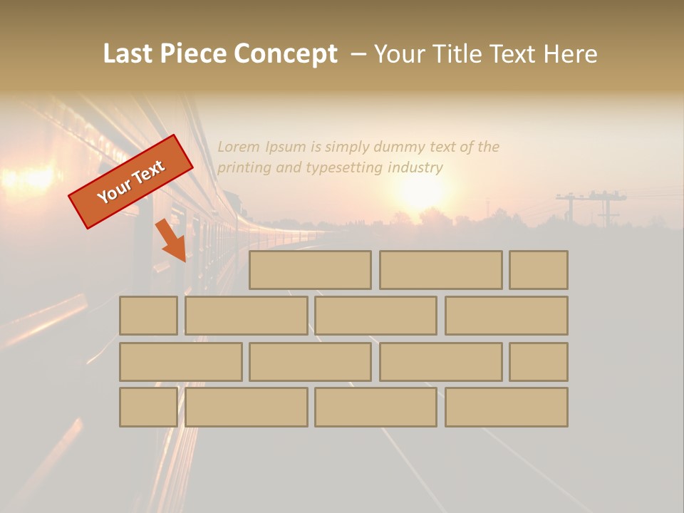 Railroad Corporate Rays PowerPoint Template