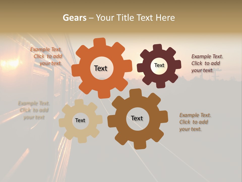 Railroad Corporate Rays PowerPoint Template