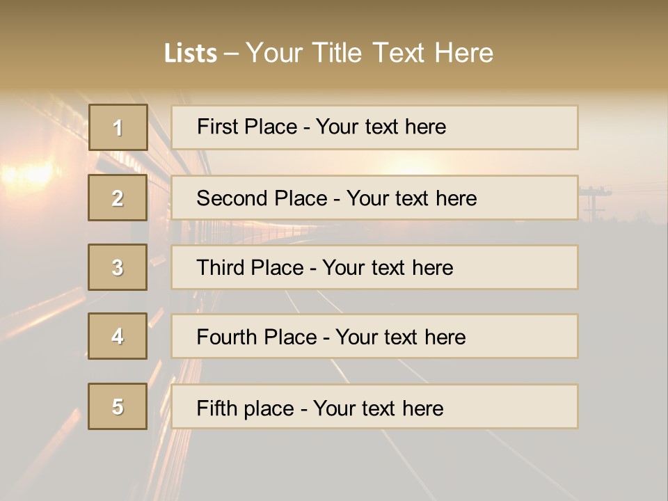 Railroad Corporate Rays PowerPoint Template