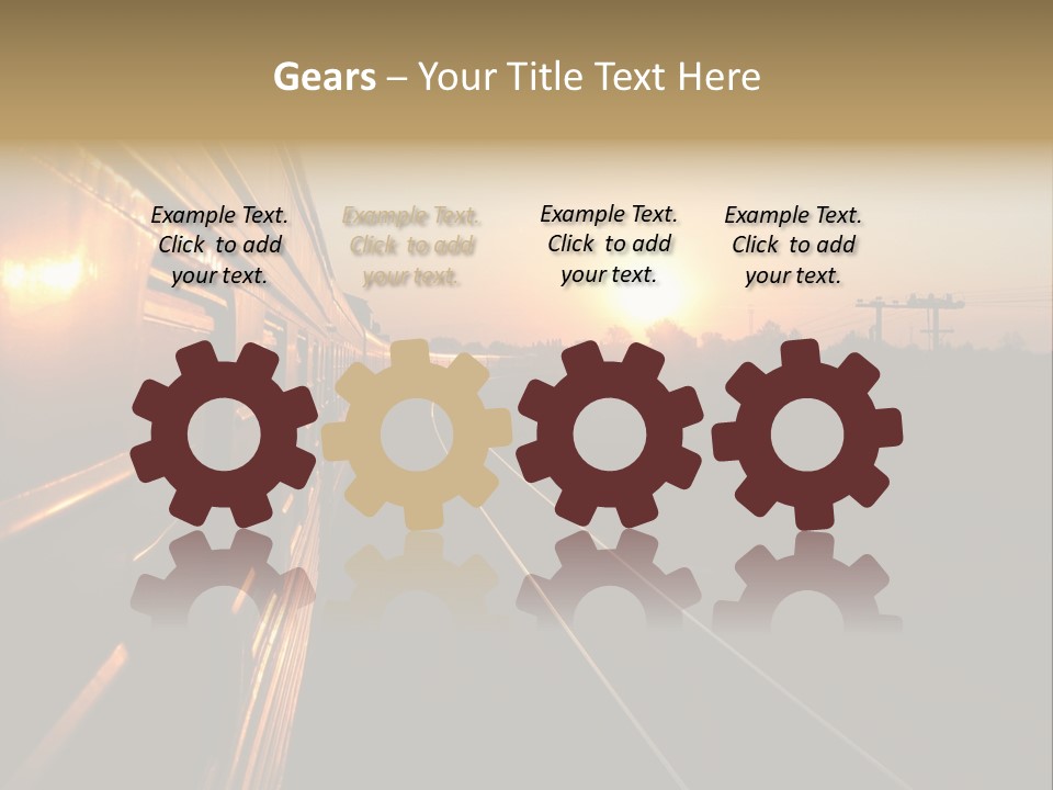 Railroad Corporate Rays PowerPoint Template