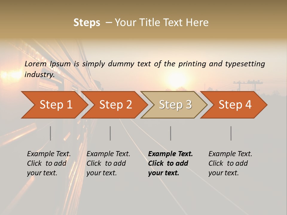 Railroad Corporate Rays PowerPoint Template