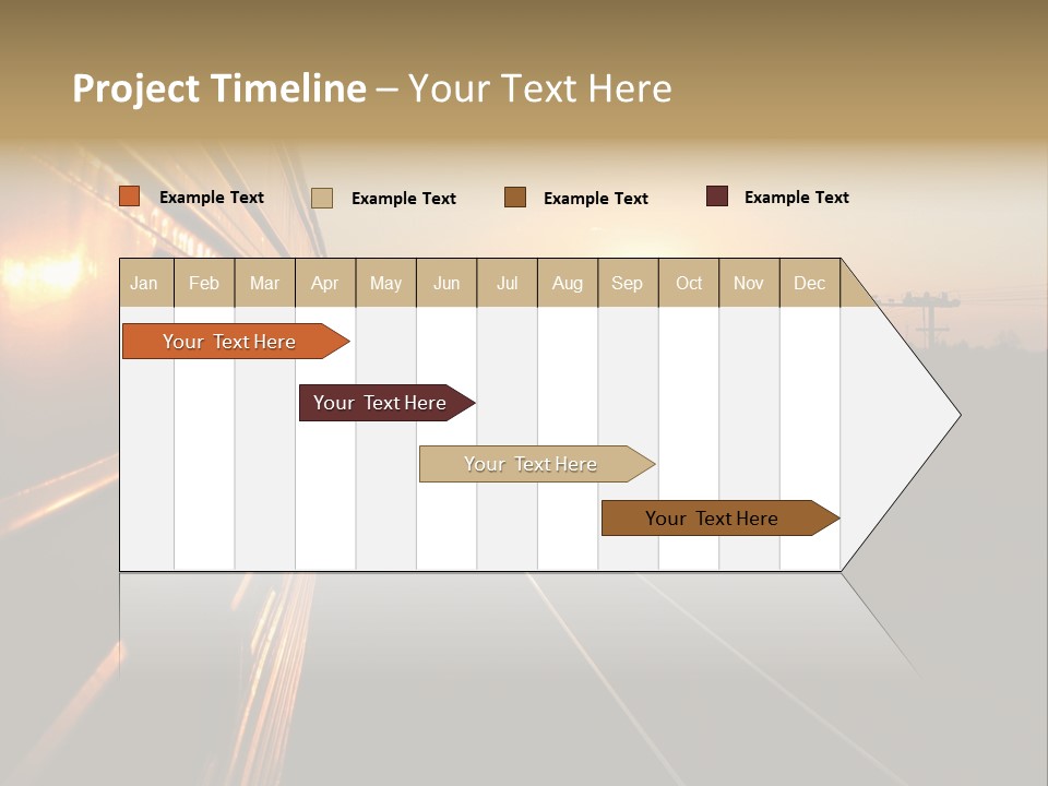 Railroad Corporate Rays PowerPoint Template