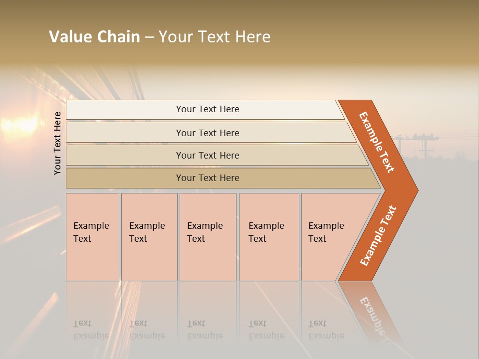 Railroad Corporate Rays PowerPoint Template