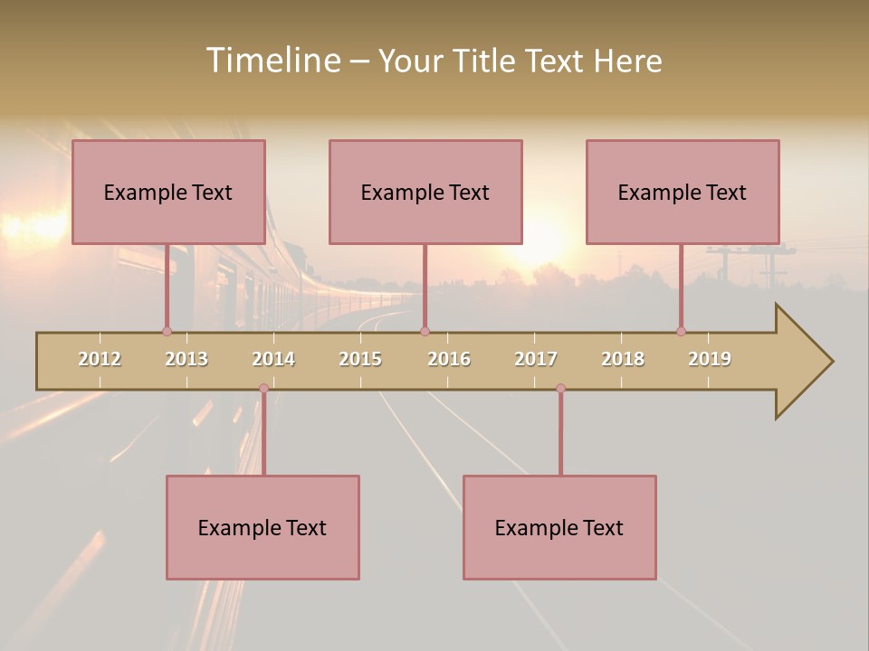Railroad Corporate Rays PowerPoint Template