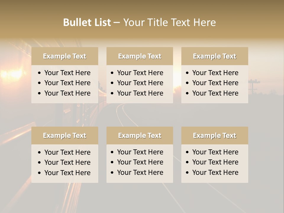 Railroad Corporate Rays PowerPoint Template