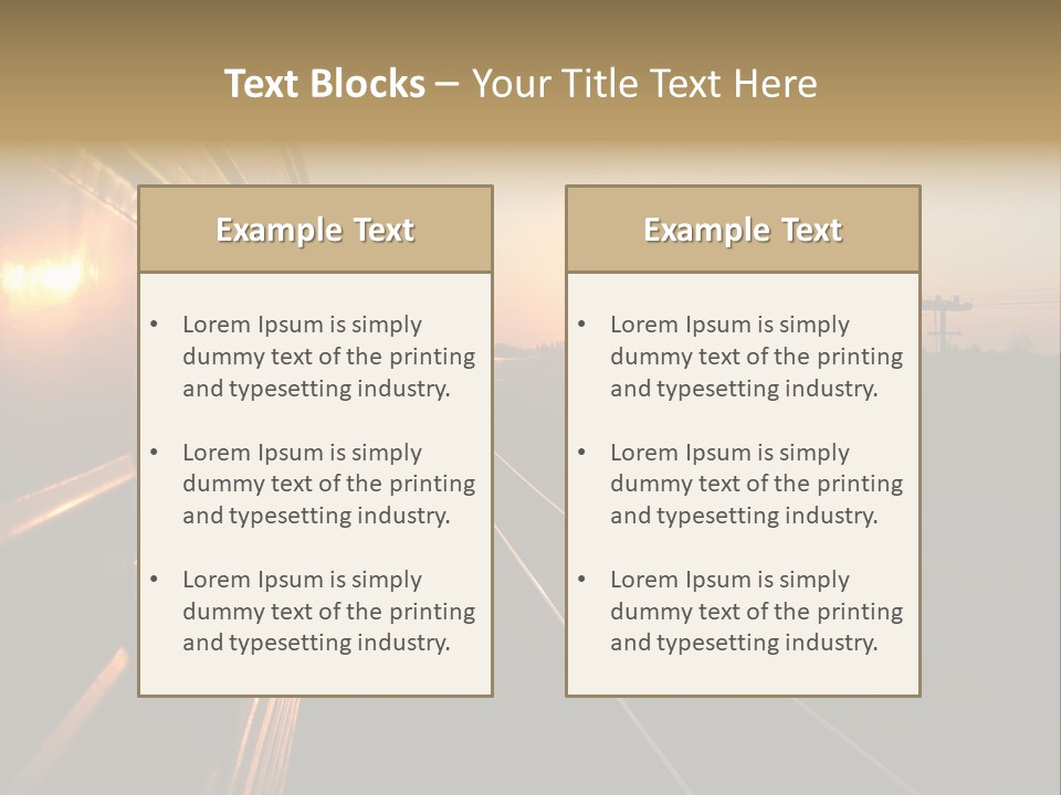 Railroad Corporate Rays PowerPoint Template