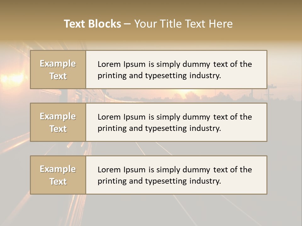 Railroad Corporate Rays PowerPoint Template
