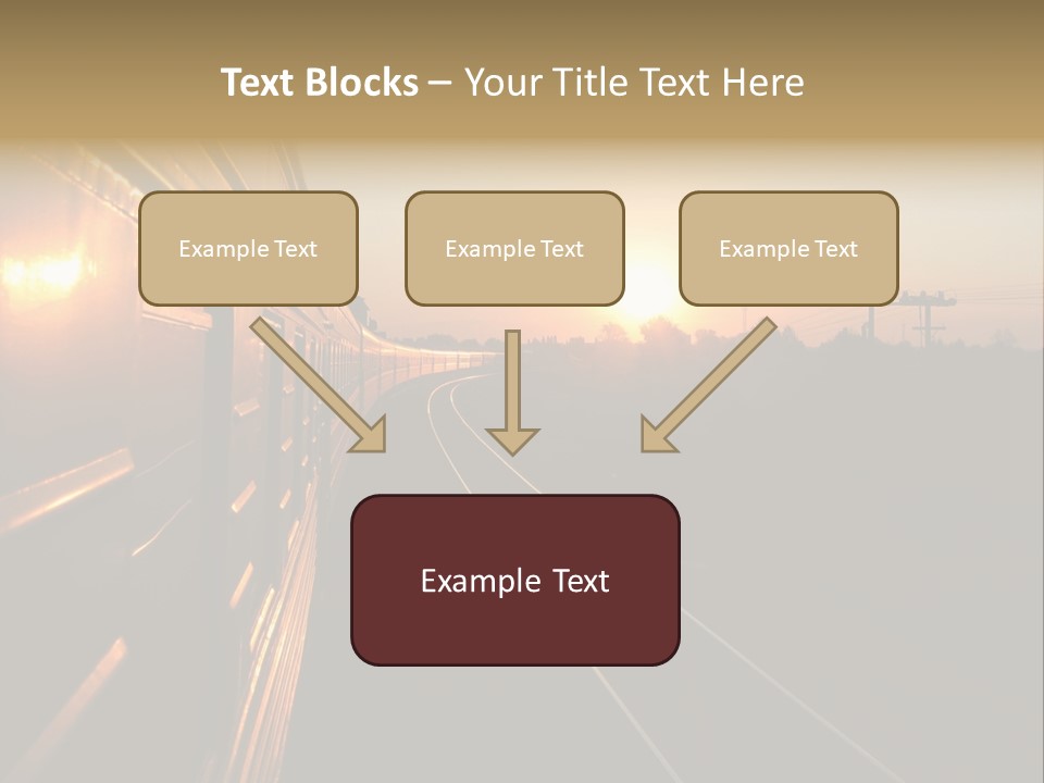 Railroad Corporate Rays PowerPoint Template