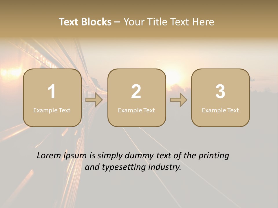 Railroad Corporate Rays PowerPoint Template