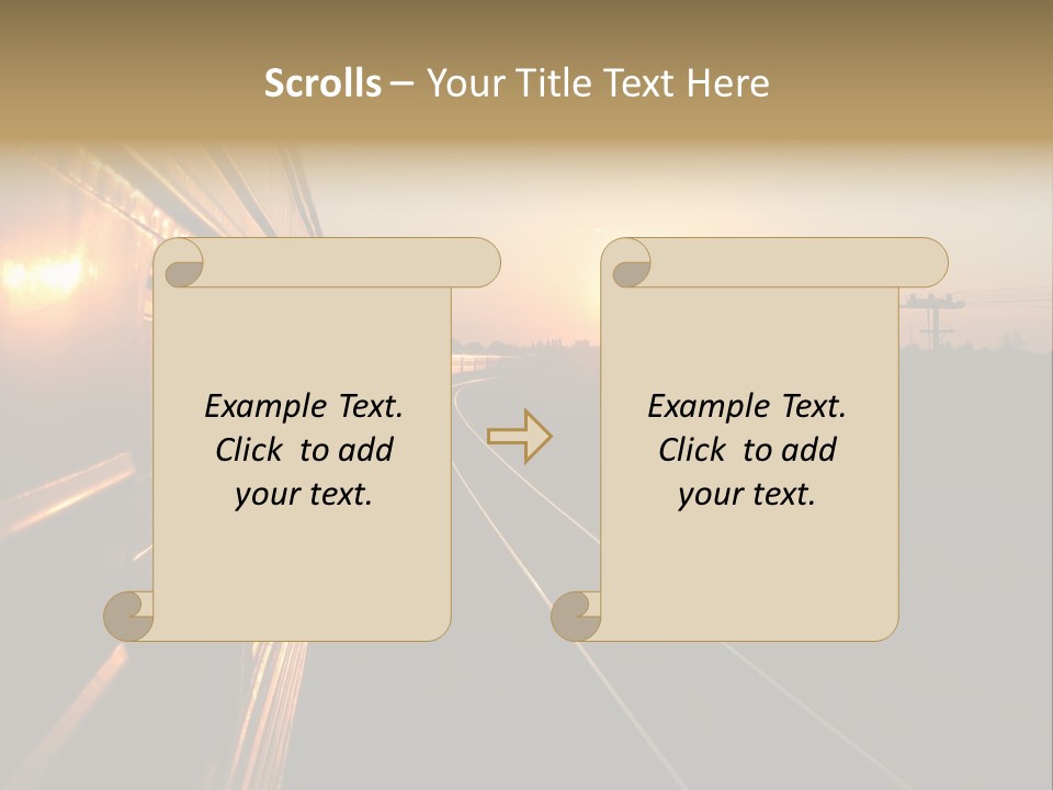 Railroad Corporate Rays PowerPoint Template