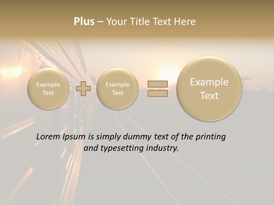 Railroad Corporate Rays PowerPoint Template