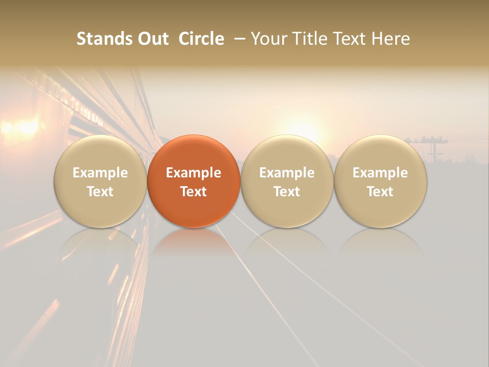 Railroad Corporate Rays PowerPoint Template