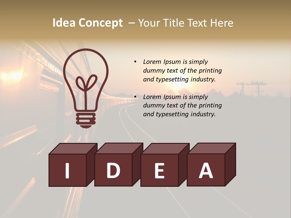 Railroad Corporate Rays PowerPoint Template