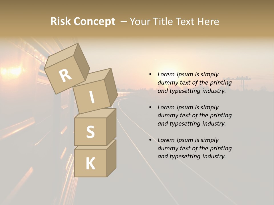 Railroad Corporate Rays PowerPoint Template