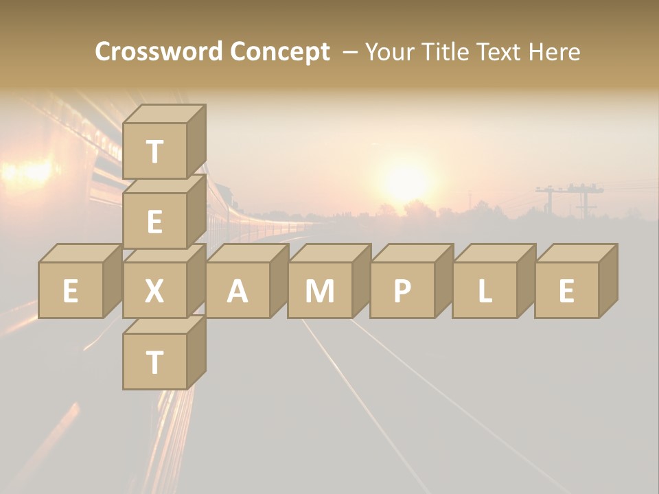 Railroad Corporate Rays PowerPoint Template