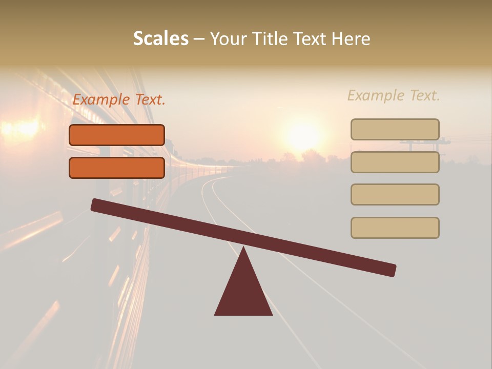 Railroad Corporate Rays PowerPoint Template
