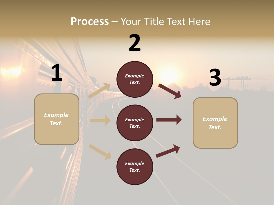 Railroad Corporate Rays PowerPoint Template