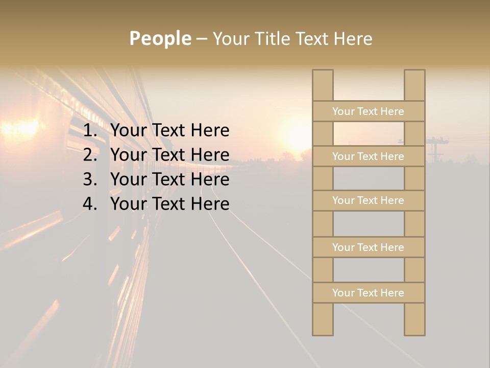 Railroad Corporate Rays PowerPoint Template