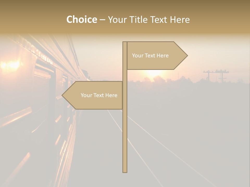 Railroad Corporate Rays PowerPoint Template