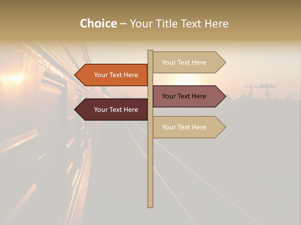 Railroad Corporate Rays PowerPoint Template