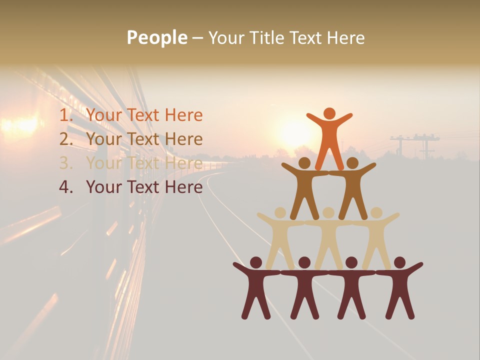 Railroad Corporate Rays PowerPoint Template