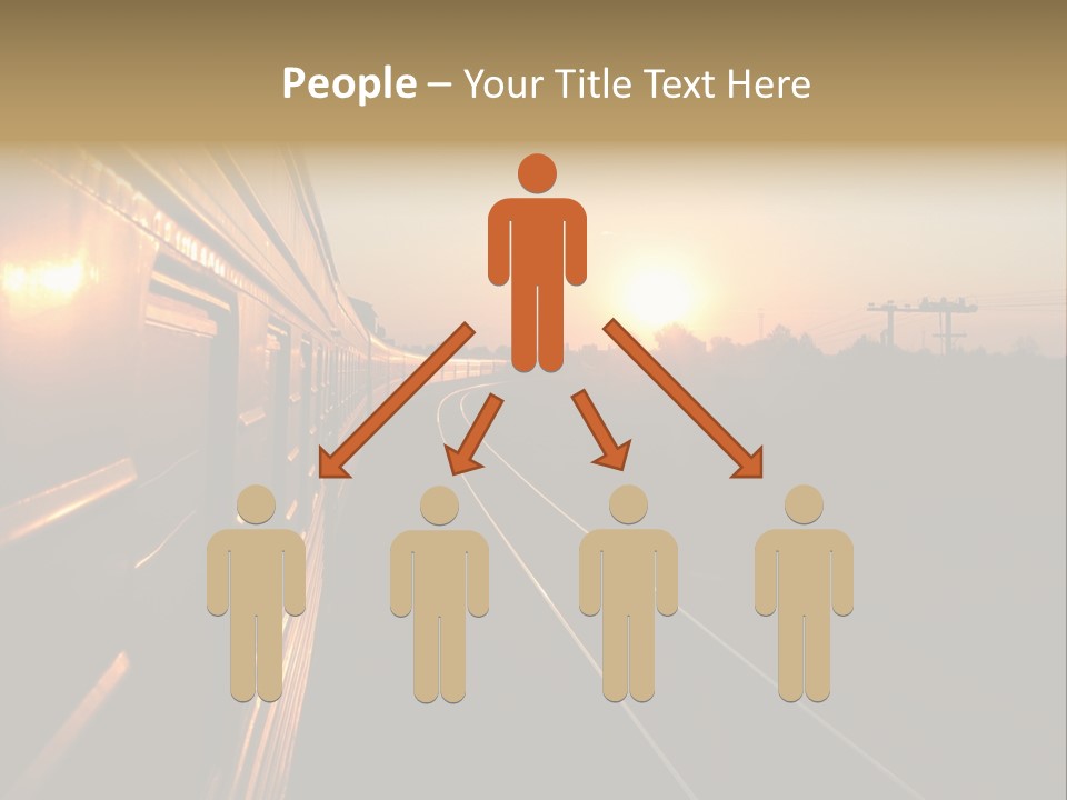 Railroad Corporate Rays PowerPoint Template