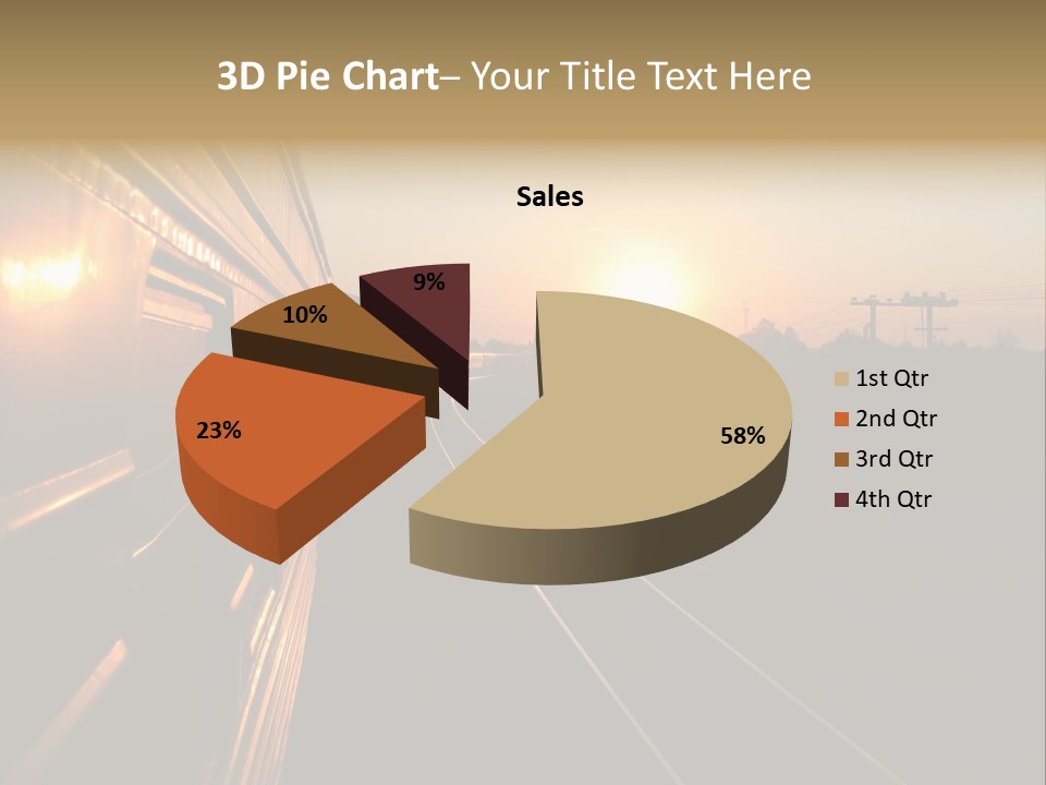 Railroad Corporate Rays PowerPoint Template