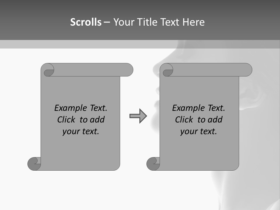 A Woman Is Looking Out Of A Window PowerPoint Template