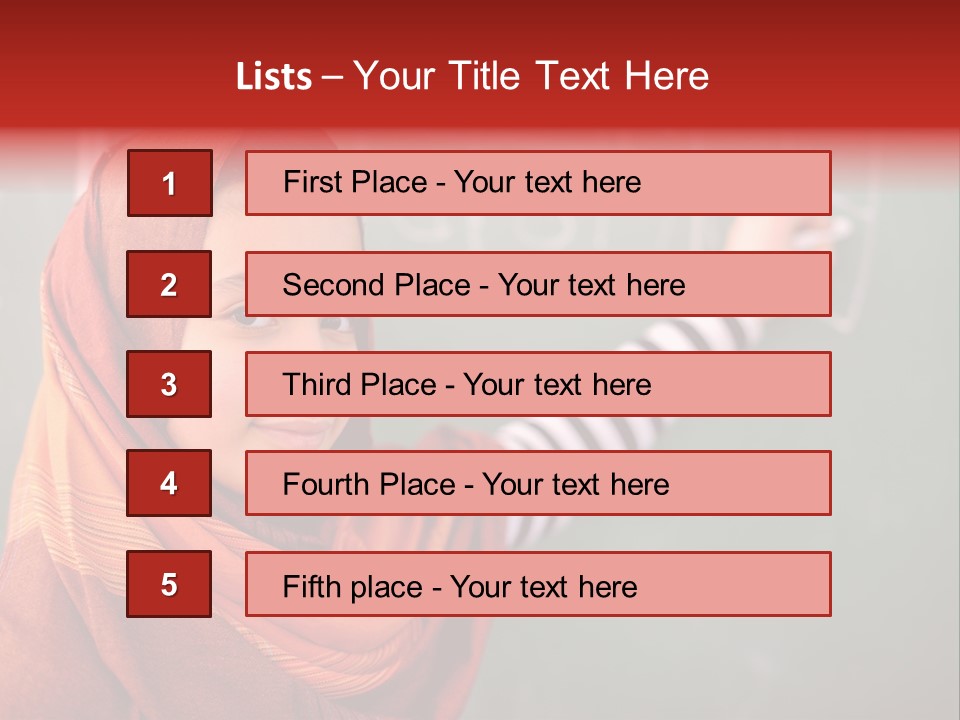 Veiled Arabic Lebanon PowerPoint Template