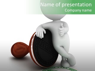 Background Stamp Man PowerPoint Template