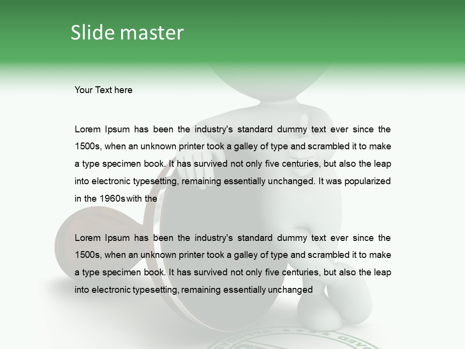 Background Stamp Man PowerPoint Template