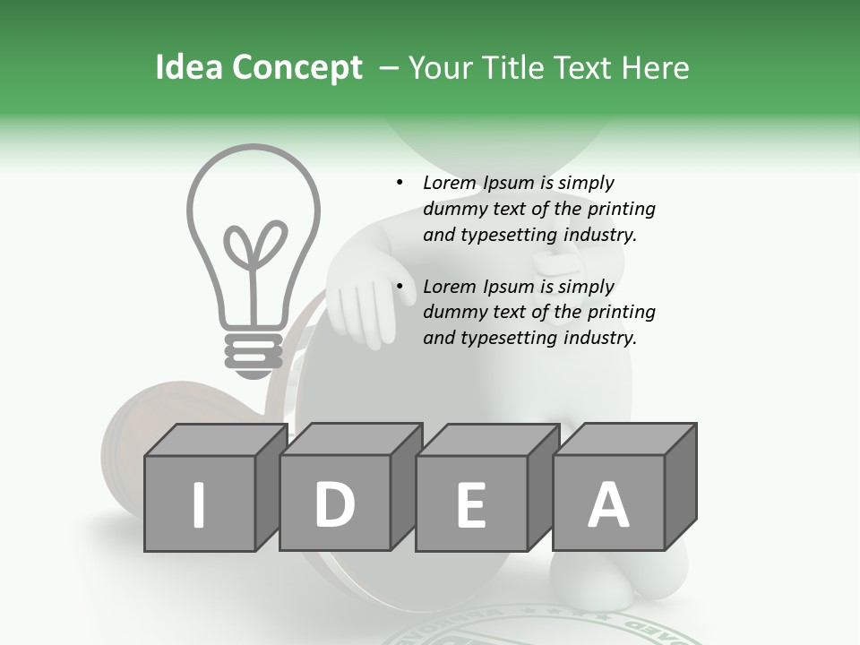 Background Stamp Man PowerPoint Template
