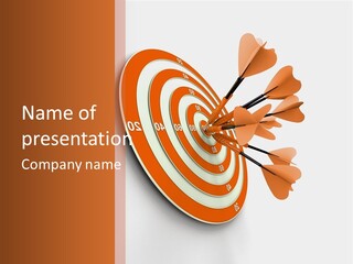 Dart Orange Successful PowerPoint Template