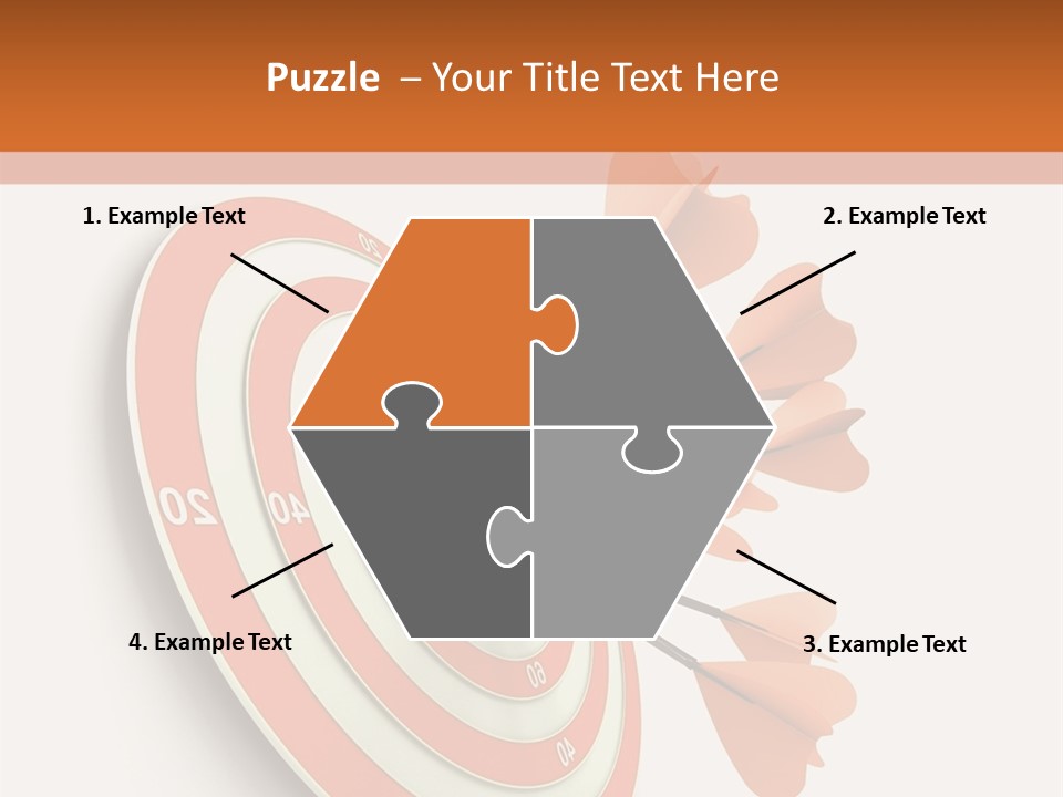 Dart Orange Successful PowerPoint Template
