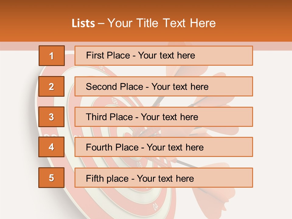 Dart Orange Successful PowerPoint Template