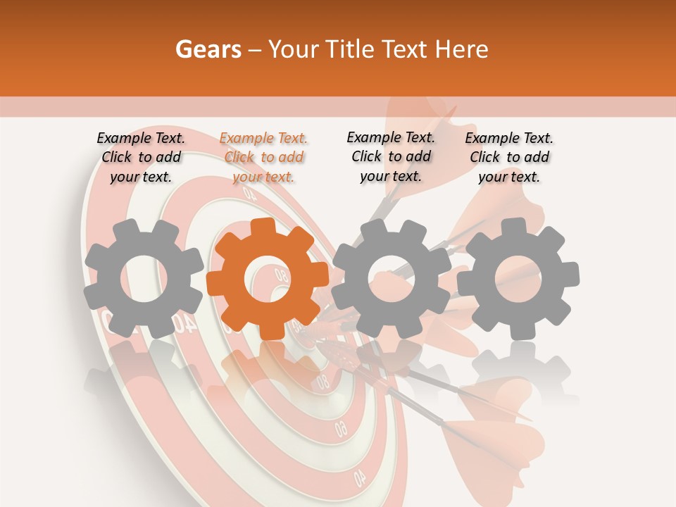 Dart Orange Successful PowerPoint Template
