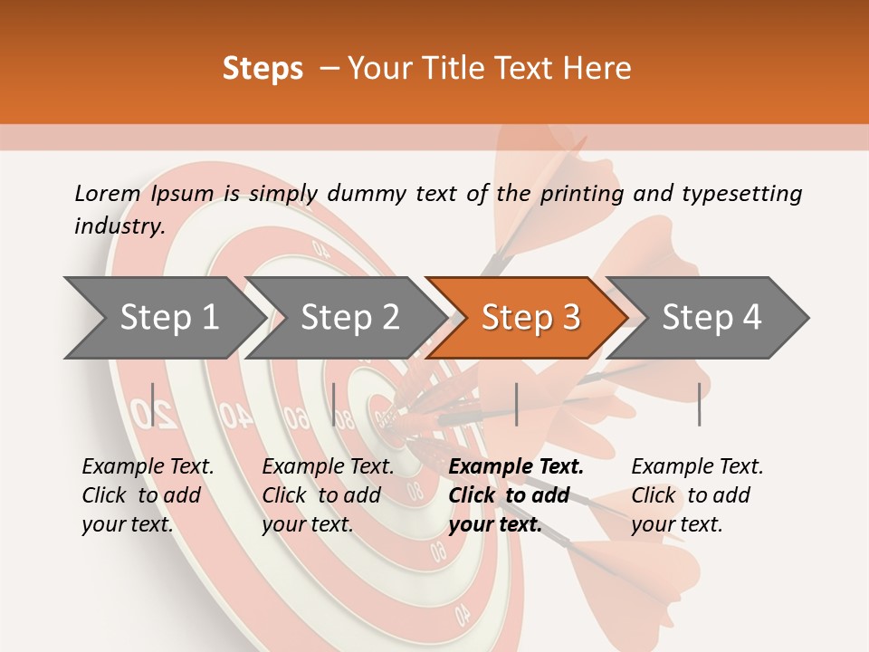Dart Orange Successful PowerPoint Template